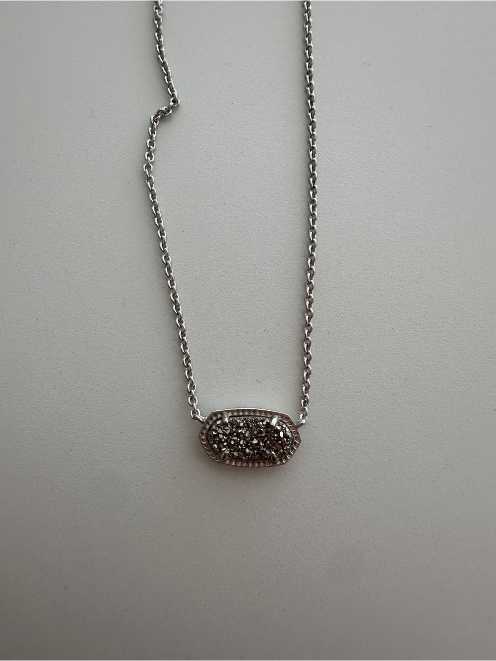 Kendra Scott- Elisa Necklace- Dark Grey Stone - Picture 3 of 5